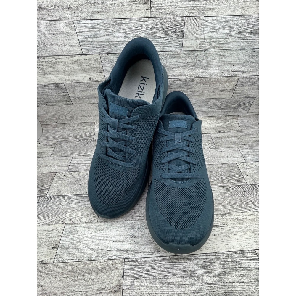 Kizik Mens Size 12 Wide‎ HandsFree LAB Teal Blue Knit Sneakers Shoes